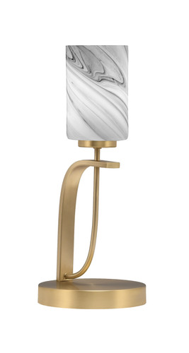 Cavella Accent Lamp In New Age Brass Finish With 4" Onyx Swirl Glass (39-NAB-3009)