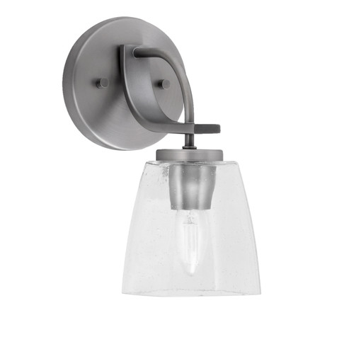 Cavella Wall Sconce, Graphite Finish, 4.5" Clear Bubble Glass (3911-GP-461)