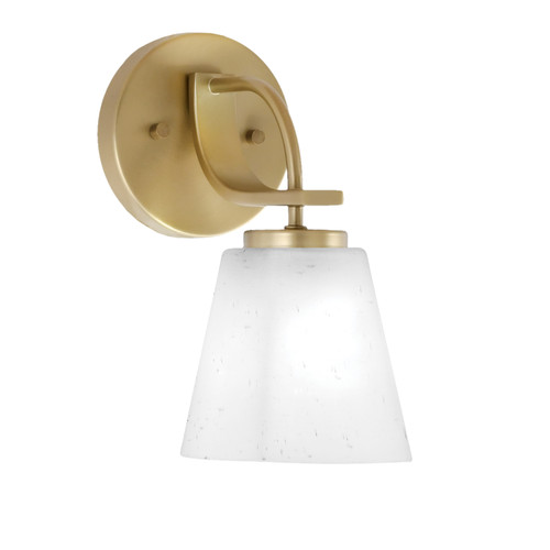 Cavella Wall Sconce, New Age Brass Finish, 4.5" White Muslin Glass  (3911-NAB-460)