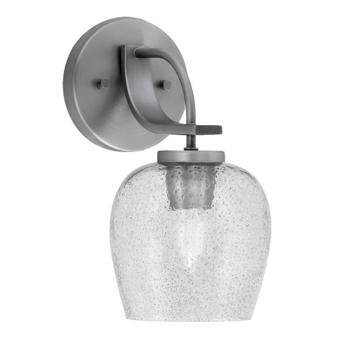 Cavella Wall Sconce, Graphite Finish, 6" Smoke Bubble Glass  (3911-GP-4812)