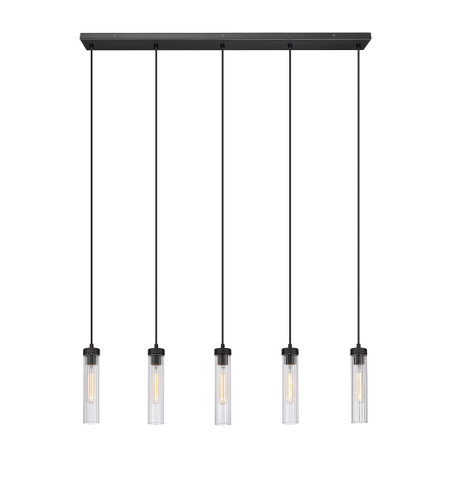 Beau 5 Light Chandelier in Matte Black (740P-5L-MB)