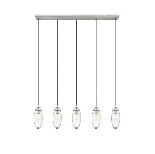 Arden 5 Light Chandelier in Brushed Nickel (651P-5L-BN)