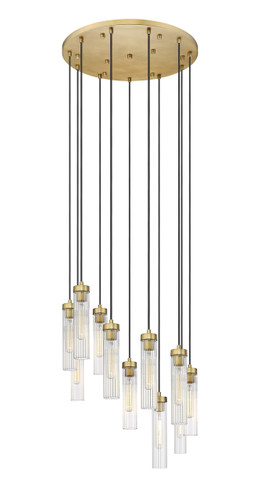 Beau 11 Light Chandelier in Rubbed Brass (740P-11R-RB)