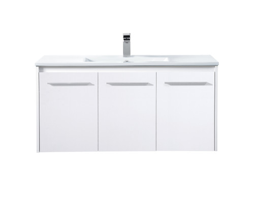 40 Inch  Single Bathroom Floating Vanity In White (VF44040WH)