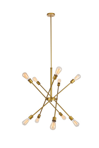 Axel 10 Lights Brass Pendant (LD8019D28BR)