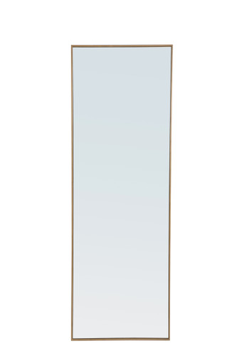 Metal Frame Rectangle Mirror 18 Inch Brass  (MR4082BR)