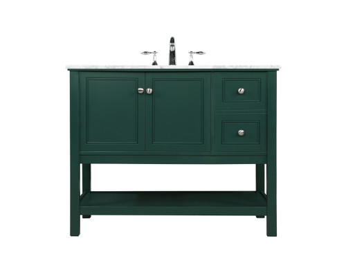 42 Inch Single Bathroom Vanity In Green (VF27042GN)
