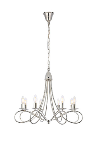 Lyndon 8 Light Polished Nickel Pendant (1452D28PN)