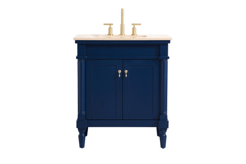 30 Inch Single Bathroom Vanity In Blue (VF-1030BL)