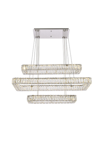 Monroe 42 Inch LED Triple Rectangle Pendant In Chrome (3504G42L3C)