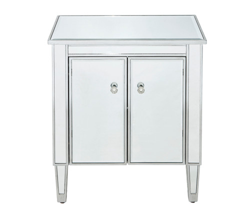 Cabinet 2 Doors 24In. W X 16In. D X 26In. H In Antique Silver Paint  (MF72020)