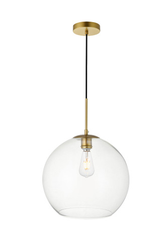 Baxter 1 Light Brass Pendant With Clear Glass (LD2216BR)
