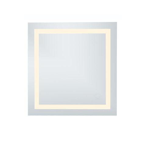LED Hardwired Mirror Square W28 H28 Dimmable 3000K (MRE-6020)