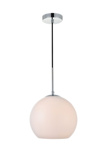 Baxter 1 Light Chrome Pendant With Frosted White Glass (LD2213C)