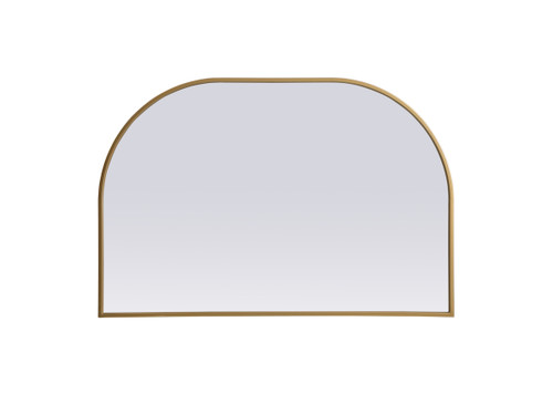 Metal Frame Arch Mirror 36X24 Inch In Brass (MR1B3624BRS)