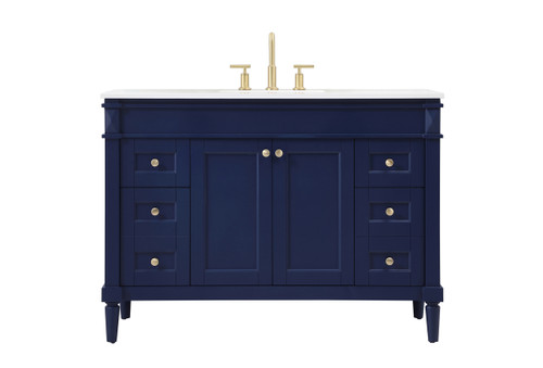 48 Inch Single Bathroom Vanity In Blue (VF31848BL)