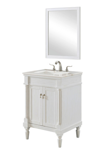 24 In. Single Bathroom Vanity Set In Antique White (VF13024AW)