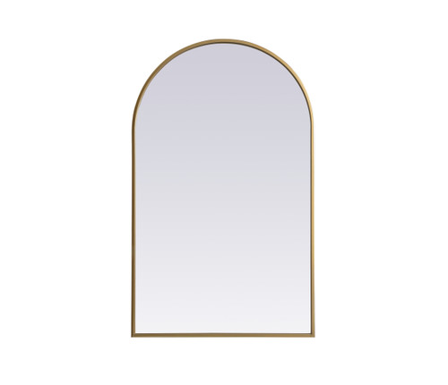 Metal Frame Arch Mirror 22X36 Inch In Brass (MR1A2236BRS)