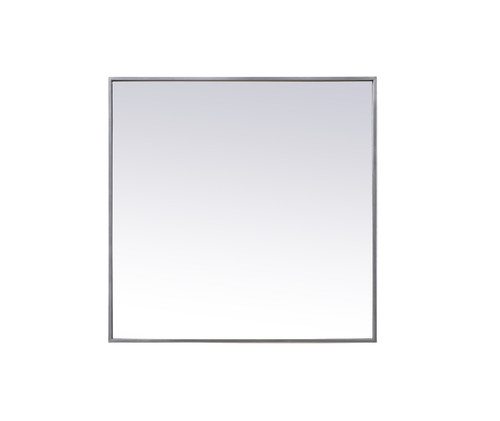 Metal Frame Square Mirror 30 Inch In Silver (MR43030S)