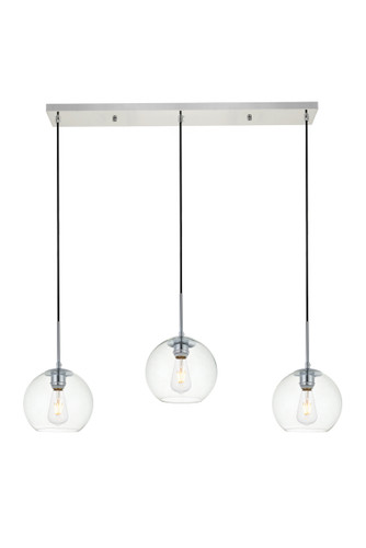 Baxter 3 Lights Chrome Pendant With Clear Glass (LD2236C)