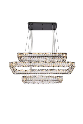 Monroe 42 Inch Led Triple Rectangle Pendant In Black (3504G42L3BK)