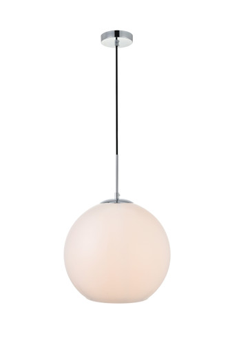Baxter 1 Light Chrome Pendant With Frosted White Glass (LD2217C)