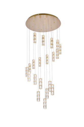 Polaris 38 Inch LED Chandelier In Gold (3500D38G)