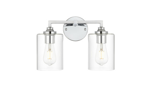 Mayson 2 Light Chrome And Clear Bath Sconce (LD7315W14CH)