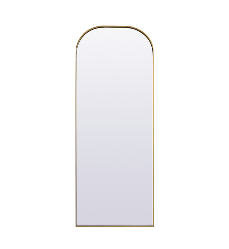 Metal Frame Arch Full Length Mirror 28X74 Inch In Brass (MR1B2874BRS)