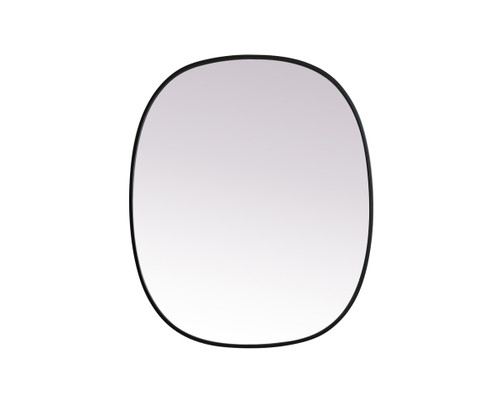 Metal Frame Oval Mirror 30X36 Inch In Black (MR2B3036BLK)