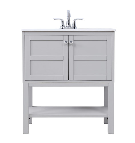 30 In. Single Bathroom Vanity Set In Grey (VF2530GR)