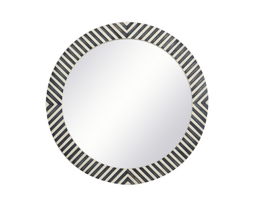 Round Mirror 32 Inch In Chevron (MR53232)