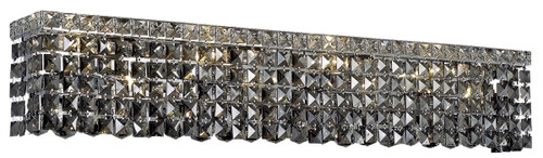 Maxime 6 Light Chrome Wall Sconce Silver Shade (Grey) Royal Cut Crystal (V2033W30C-SS/RC)