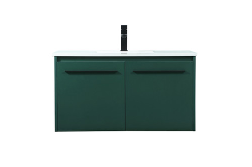 36 Inch Single Bathroom Vanity In Green (VF44536MGN)