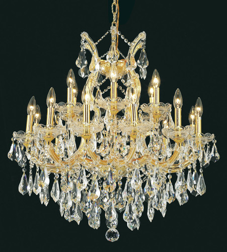 Maria Theresa 19 Light Gold Chandelier Clear Royal Cut Crystal (2801D30G/RC)