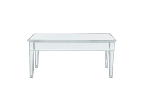Coffee Table 40In. W X 20In. D X 18In. H In Antique Silver Paint (MF72021)