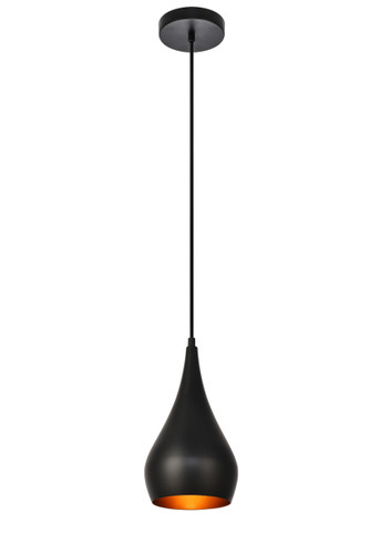 Nora Collection Pendant D6In H11.5In Lt:1 Black Finish (LDPD2001)