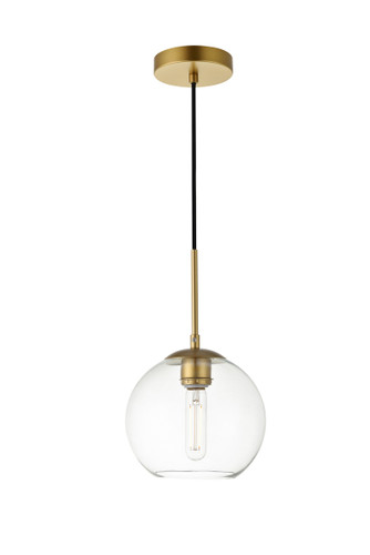 Baxter 1 Light Brass Pendant With Clear Glass (LD2206BR)