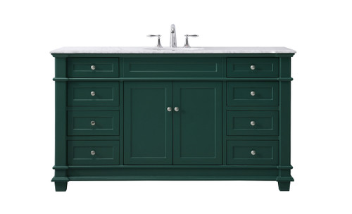 60 Inch Double Bathroom Vanity Set In Green (VF50060DGN)