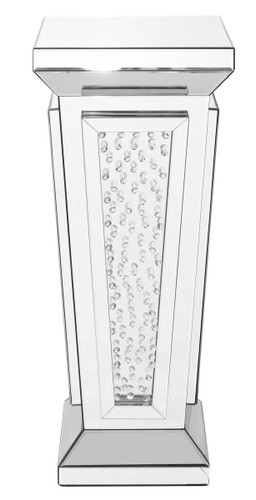 15 Inch Crystal End Table In Clear Mirror Finish (MF91021)