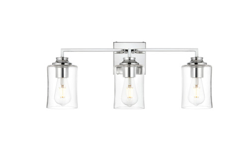 Ronnie 3 Light Chrome And Clear Bath Sconce (LD7314W23CH)