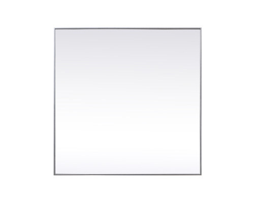 Metal Frame Square Mirror 48 Inch In Silver (MR44848S)