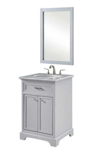 24 In. Single Bathroom Vanity Set In Light Grey (VF15024GR)