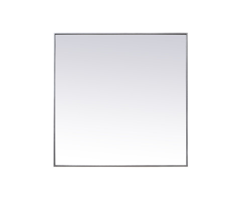 Metal Frame Square Mirror 42 Inch In Silver (MR44242S)