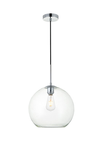 Baxter 1 Light Chrome Pendant With Clear Glass (LD2224C)