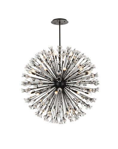 Vera 50 Inch Crystal Starburst Round Pendant In Black (2500D50BK)