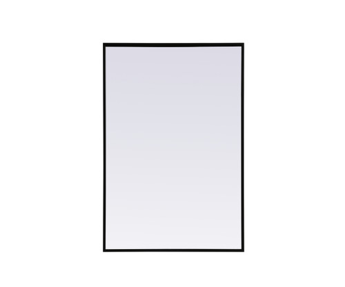 Metal Frame Rectangle Mirror 24X36 Inch In Black (MR42436BK)