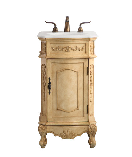 19 In. Single Bathroom Vanity Set In Antique Beige (VF10119AB)