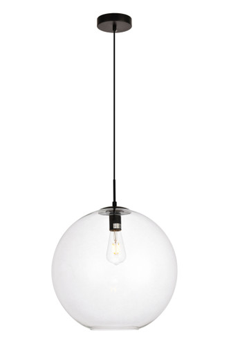 Placido Collection Pendant D15.7 H16.5 Lt:1 Black And Clear Finish (LDPD2112)