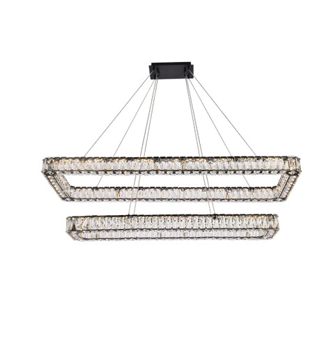 Monroe 50 Inch LED Double Rectangle Pendant In Black (3504G50L2BK)